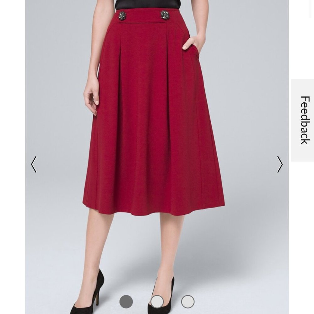 NWOT White House Black Market Full Midi Skirt